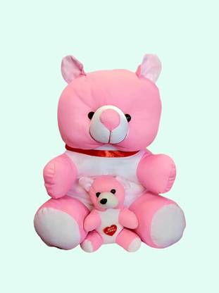 JIYA TOYS RAVP Parent and Baby Teddy Bear Plush Set – Soft & Cuddly Stuffed Animal  - 20 cm