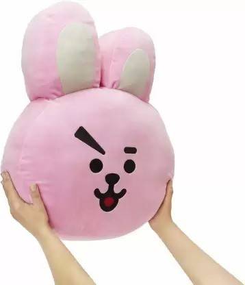Anidhi Pink color Happy Face Pillow or soft toy for kids  - 25 cm
