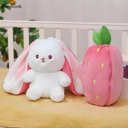 BestLook Big Ear Bunny Teddy bear Soft toy for Girls Kids Baby's - 30 mm pink  - 25 cm