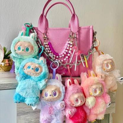 SUNBEET Labubu Biginto Energy Plush Keychain – Cute Bunny Costume Blind Box  - 14 mm