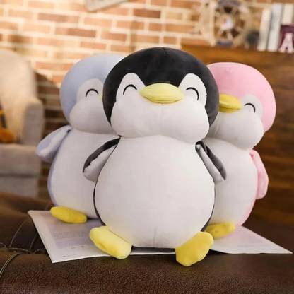 Toyingly Sleeping Penguin Combo Of 3 (Blue ,Pink ,Black)  - 28 cm