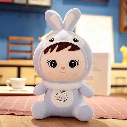 AGC Toys for Kids, Unique Baby Child Face Rabbit Teddy Bear Bunny Soft Toy  - 40 cm