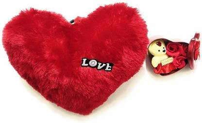 skb RED COMBO VALENTINE HEART AND HEART BOX GIFT  - 20 cm