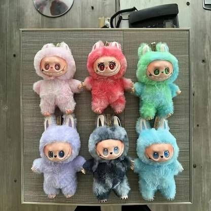 MindsArt Surprise Bunny Labubu Plush – Speacer Music Blind Box Keychain with Clip Key Chain