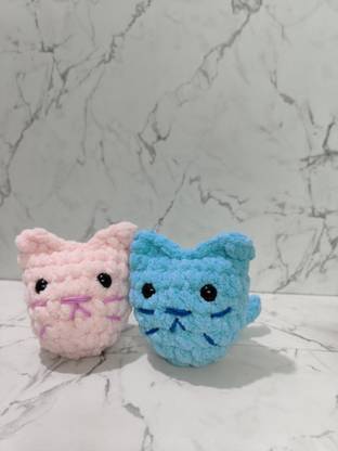 JJENS CROCHET Crochet kitty, Handmade crochet toys for kids, pretend play toys.  - 5 inch