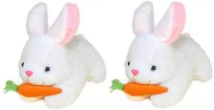 KPT Combo Set Of 2 White Rabbit Soft Toy  - 5 cm