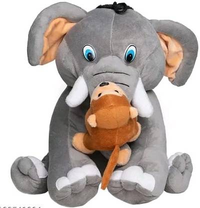 MV Enterprises Monkey Elephant  - 30 cm