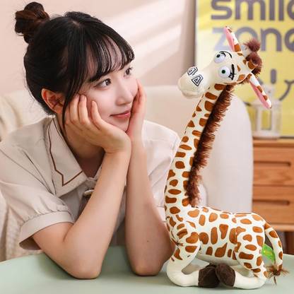 Cherubs Cute Madagascar Melman Giraffe Character Flexible Body Plush Toy Medium  - 50 cm