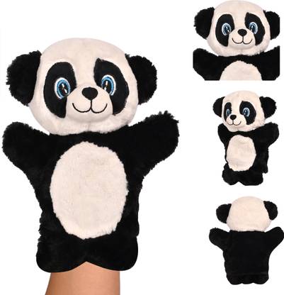 Besties Panda Hand Puppet Soft Toy Black Height  - 25 cm