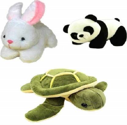NV12 COLLECTIONS Soft Toy's For Kids Rabbit Tortoise & Panda (Pack Of- 03)  - 25 cm