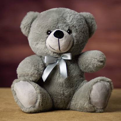 Toyingly Grey Teddy Bear for Cute Little Baby Girl And Boy  - 35 cm
