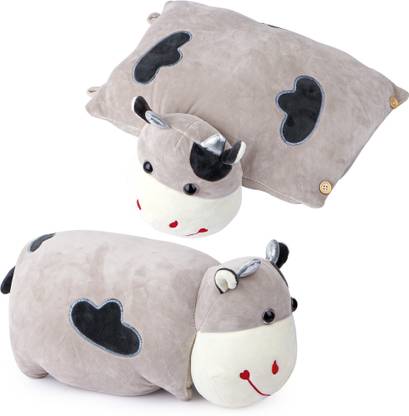 FIDDLERZ Super Soft Toys Stuffed Cow Pillow Animal Plush Multicolor(Pack of 1)  - 35 cm
