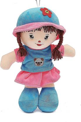 Wrodss Super Soft Cute Looking Smiling Girl Soft Toy / Stuffed Soft Plush Toy  - 34 cm