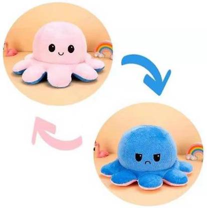 Teddify Plush Mood shifter Octopus Reversib Toy  - 18 mm