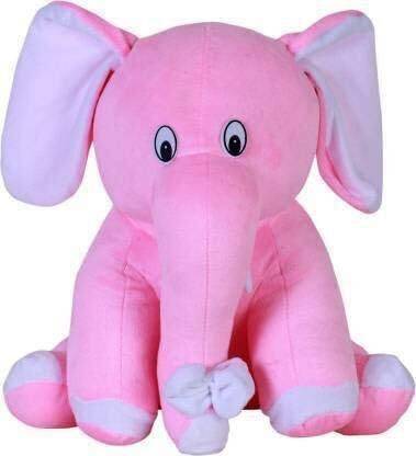 HELLOBEAR Elephant Stuffed Soft Toy for Kids |Soft Toy for Baby Boys/Girls (Pink-25 Cm)  - 25 cm