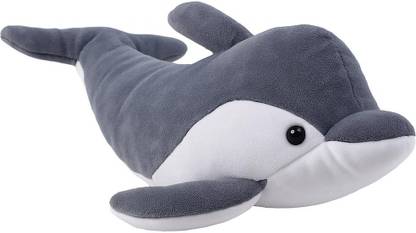TnT Hub Realistic Dolphin Plush Toy | Ocean Life Soft Toy for Children  - 32 cm