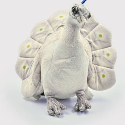 PLUSHJOY Peacock Bird Soft Stuffed for Kids toys | National Birds of India | (30cm) White  - 30 cm