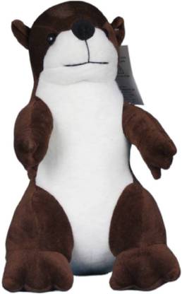 Goldenhub Toys Otter Plush Stuffed Soft Coffee Toy  - 30 cm