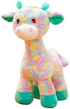 YOKO TOYS SOFT MULTI COLOUR GIRAF SOFT TOYS  - 25 cm