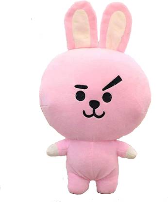 tgr Soft Stuffed BT21 Baby Doll Sitting Huggable Plush Toy Lover Toys Cooky Pink  - 30 cm