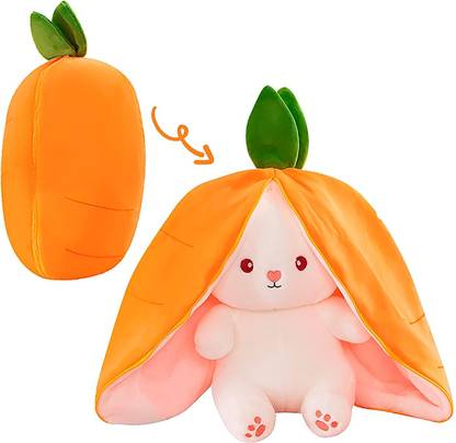 Priyadarshi Reversible Bunny Soft Toy For Kids Plush Toy Pillow  - 25 cm