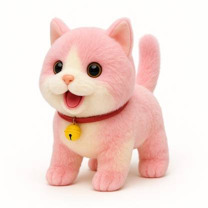 PREEKS RETAILERS Interactive Walking Cat Toy with Meow Sound  - 30 cm