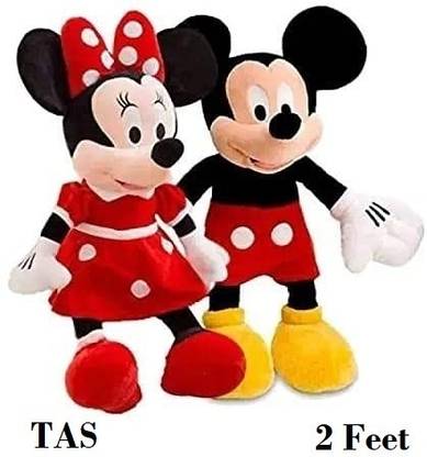 tas 2ft Combo Mickey & Minnie Mouse Cartoon Teddy Bear Soft Toy for Kids  - 60 cm
