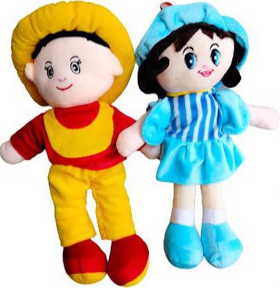 Patly Couple Toy For Super Cute Looking Smiling Washable Girl/Boy Stuffed Soft  - 40 cm