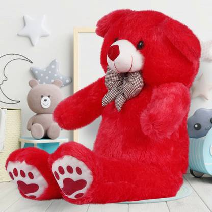 TeddyWala American Style red Teddy bear With Footprint  - 90 cm