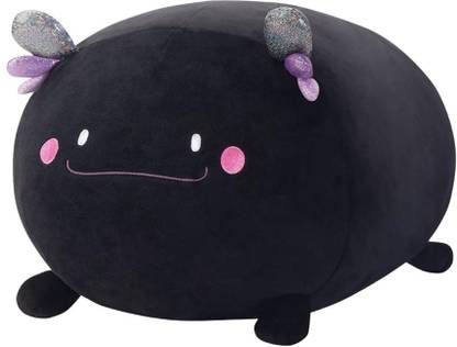 TechMax Solution BLACK AXOLOTL CYLINDER PLUSH PILLOW  - 30 cm