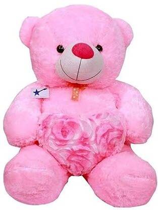 R k Lovely Very Soft 2 Feet Lovable/Huggable Teddy Bear with Neck Bow for Girlfriend  - 30 cm