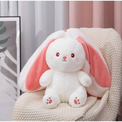 R C TRADERS Latest Bunny Plush Toy, Reversible Bunny Design Soft Toy  - 35 cm