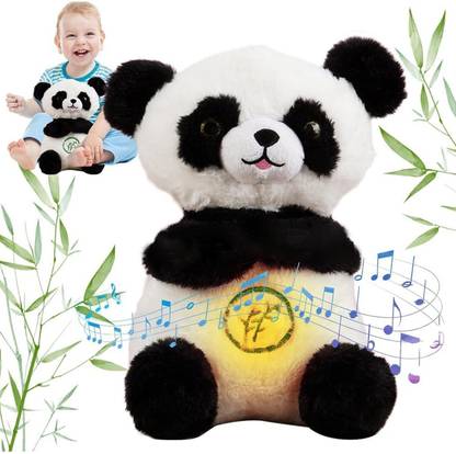 AHBHT Panda Soothing Breathing Sleep Toys with Music Lights & Breathing Motion Panda  - 32 cm