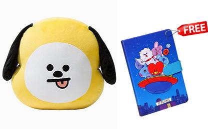 Gifters garden ATTRACTIVE COOKY Plush Pillow, Animal Stuffed Toy Throw Pillow (free bts diary)  - 35 cm