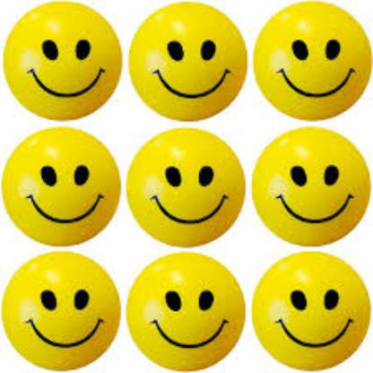 Tanvee smiley ball for hand exercise, blood pressure control | stress relief|Pack of 9  - 10 mm