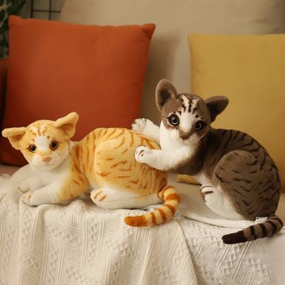 Eshopys Real Life lying cat soft toys combo for kids of all ages  - 30 cm