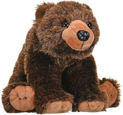 WILD REPUBLIC Grizzly Bear Stuffed Plush Toy  - 12 inch