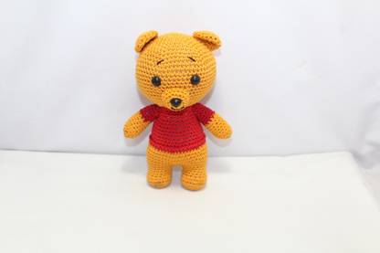 PH Artistic Crochet Winnie The Pooh Soft Toy Cartoon Stuffed Gift Toy amigurumi Toys  - 5 inch