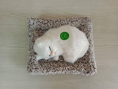 decordial Cute Cat Soft Plush Press Simulation Sound Animal Cute Cotton, Faux Animal Fur  - 9 cm