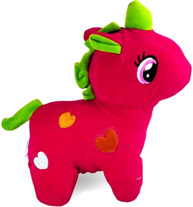 Uniqon (Size:22cm) Pink Unicorn Soft Plush Fluffy Fur Stuffed Animal Toy for Bday Gift  - 22 cm