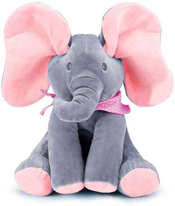 NIYAMAT Plush Singing Elephant with Ears Moving Electric Plush Toy(multi color)  - 13 cm