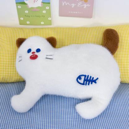 ANTEJ TOYS Emoji Cat Soft Stuffed Plush Animal Toy for Kids Birthday Gift  - 25 cm