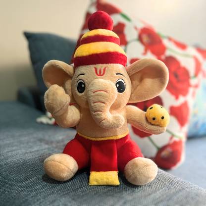 LADDOO Oh My Friend! Ganesha Mini Plush Toy  - 9 inch