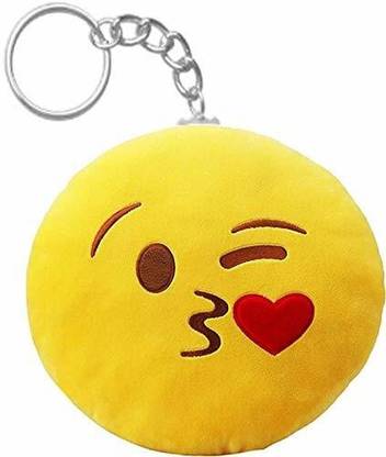 ZYEPE Wink Kiss Emoji Soft Toy Key Ring - 8 Cm  - 8 cm