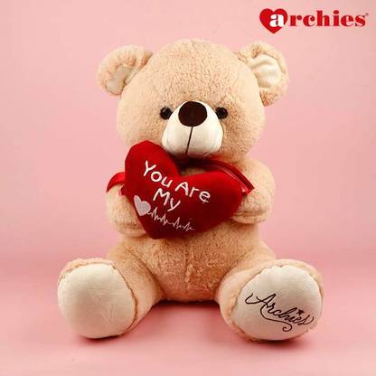 ARCHIES You Are My Heartbeat Teddy Bear Soft Toy  - 45 cm