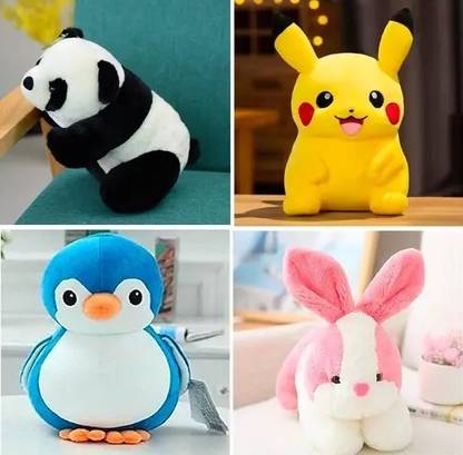 jitendra wadhwani 4 soft toys  - 17 cm