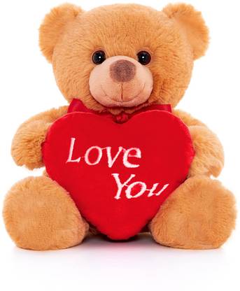 Nyaara Plush Teddy Bear with Heart Valentine Gift for Wife Husband Boy & Girlfriends  - 25 cm