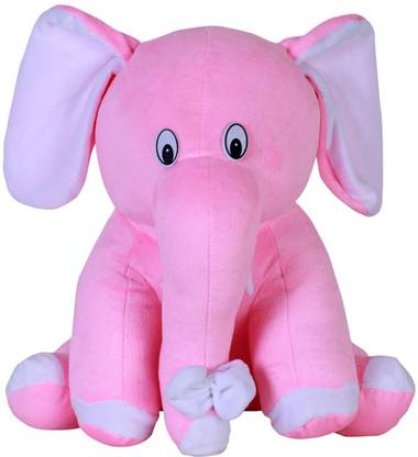 Glypta Elephant Stuffed Soft Toy for Kids - 25 cm (Pink)  - 30 cm
