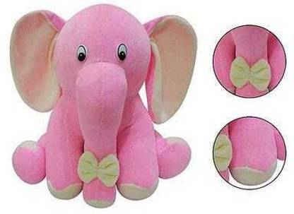 OCTOPUS Small Happu Elephant Pink plush Soft toys for Kids/unisex - 35 cm
