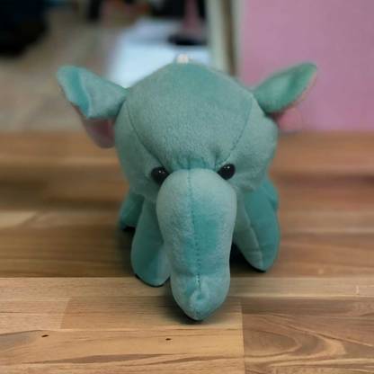 vishnu trader GREEN ELEPHANT SOFT TOY  - 20 cm
